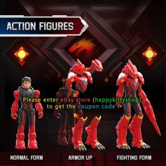 Quantum Heroes Dinoster 9″ Guardians Armored Suit Action Figure Dinosaurs Toy