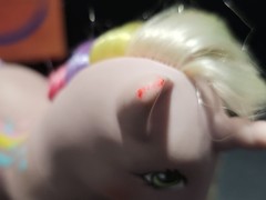 Vntg 1989 Hasbro My Little Pony Early Gen 1 Rainbow Curl “Streaky” Figure Only