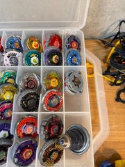 Massive 13 lb Beyblade Lot Metal Fusion Burst Parts Launchers Accessories