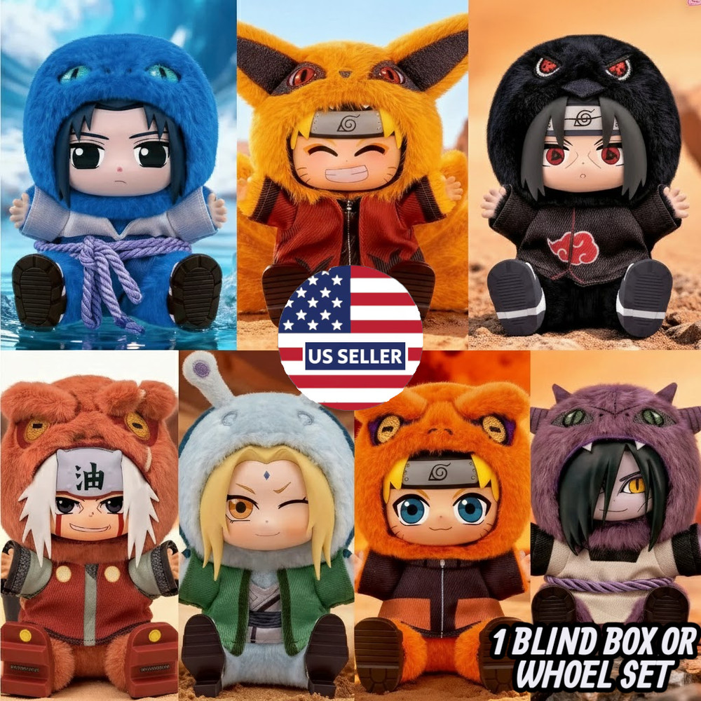Top Toy Naruto Beast Party Sitting Series 2 Blind Box Vinyl Plush