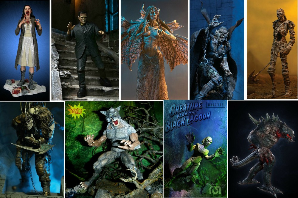 NECA.. 11 MONSTERS 30 Days of Night Vampire Aliens Frankenstein Etc NEVER OPENED