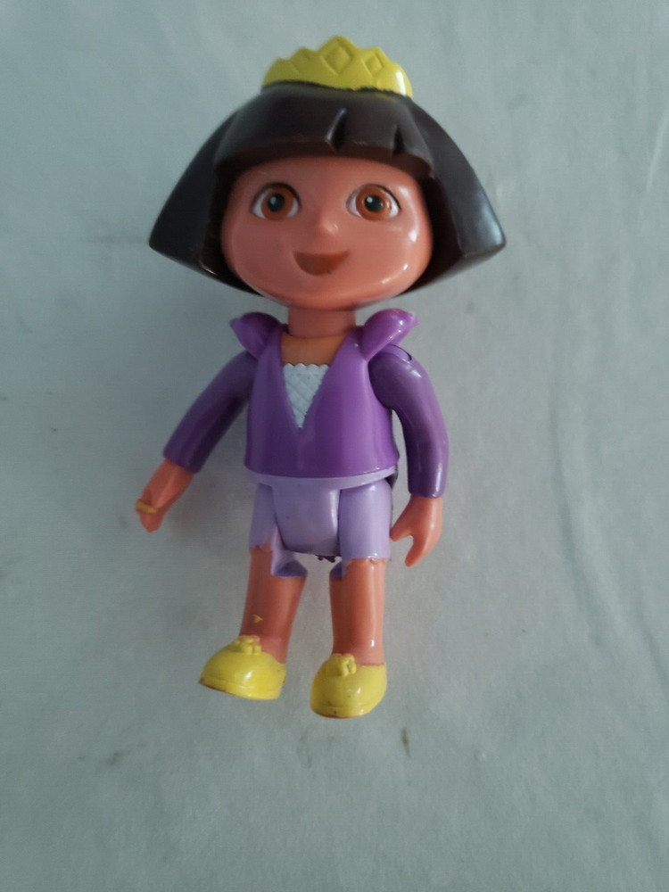 Dora the Explorer Magical Dollhouse Dora 4″ Figure 2005 Crown Purple Mattel LOT