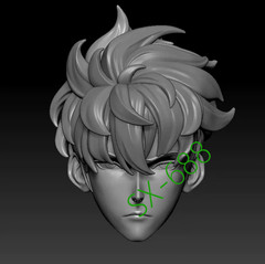 Unpainted 1/12 Sung Jin-Woo Male Head Carving For 6″ Romankey VTOYS SHF Figure