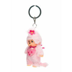 4″ Monchhichi Keychain – Bebichhichi Cherry Blossom Mascot – Authentic Plush