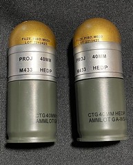 M433HE1 HEDP Dummy Toy Grenade Shell Model Tactical Prop Storage Case 3 Pack