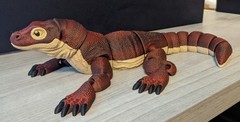 3d printed articulated Komodo dragon