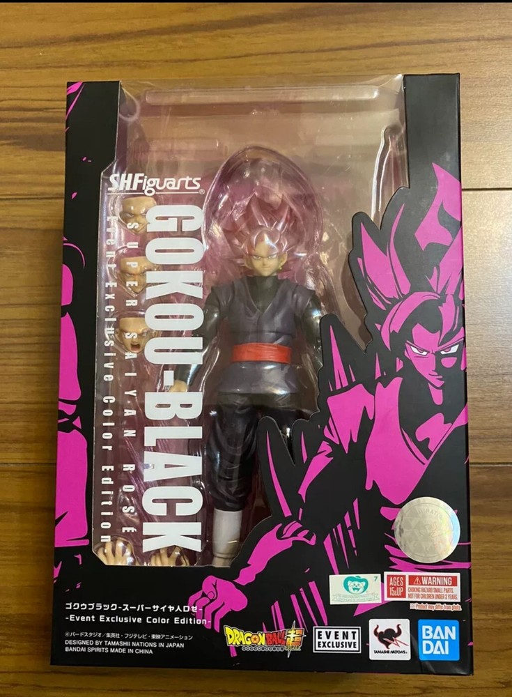 Bandai S.H.Figuarts Dragon Ball Z SDCC Super Saiyan Rose Goku Black SHF Toy New