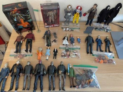 NECA Horror Movie Action Figures Big Lot of 25 Figures & Accessories