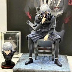 20cm Ken Kaneki Sitting GK Figure Double Head & Arms Statue