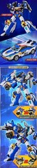 Metal Cardbot W BLAION & BLUE COP W Grand Blue Leon Transforming Robot set