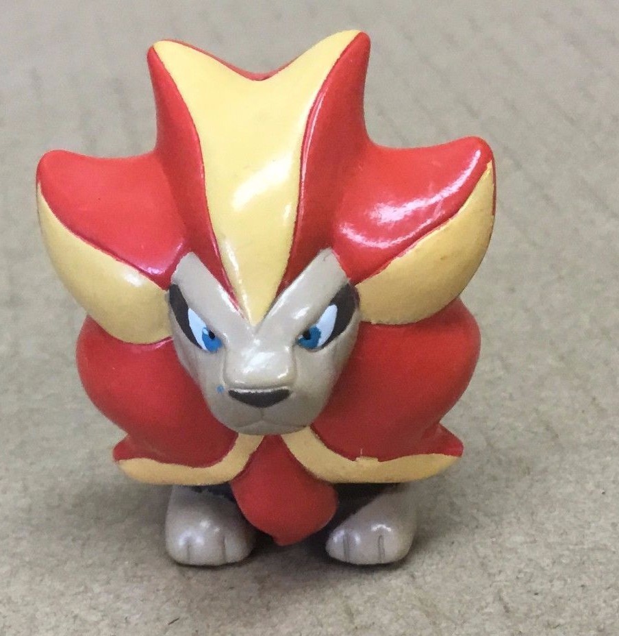 B. 14 Authentic Pokemon Finger Puppet Pyroar #668 Catch Them All Nintendo Bandai