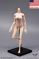 1/6 Female Pale Skin Flexible Joint Body Mid Bust for 12″Action Figure Model