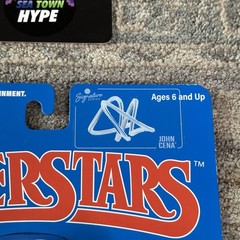 LJN WWE Wrestling Superstars John Cena Figure Blue Card Signed Target Exclusive