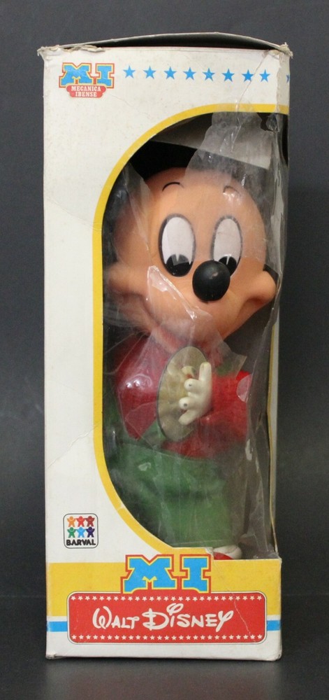 1970s Disney MICKEY MOUSE Mechanical & Musical Toy 28 x 12cm (11″ x 4.75″) Spain