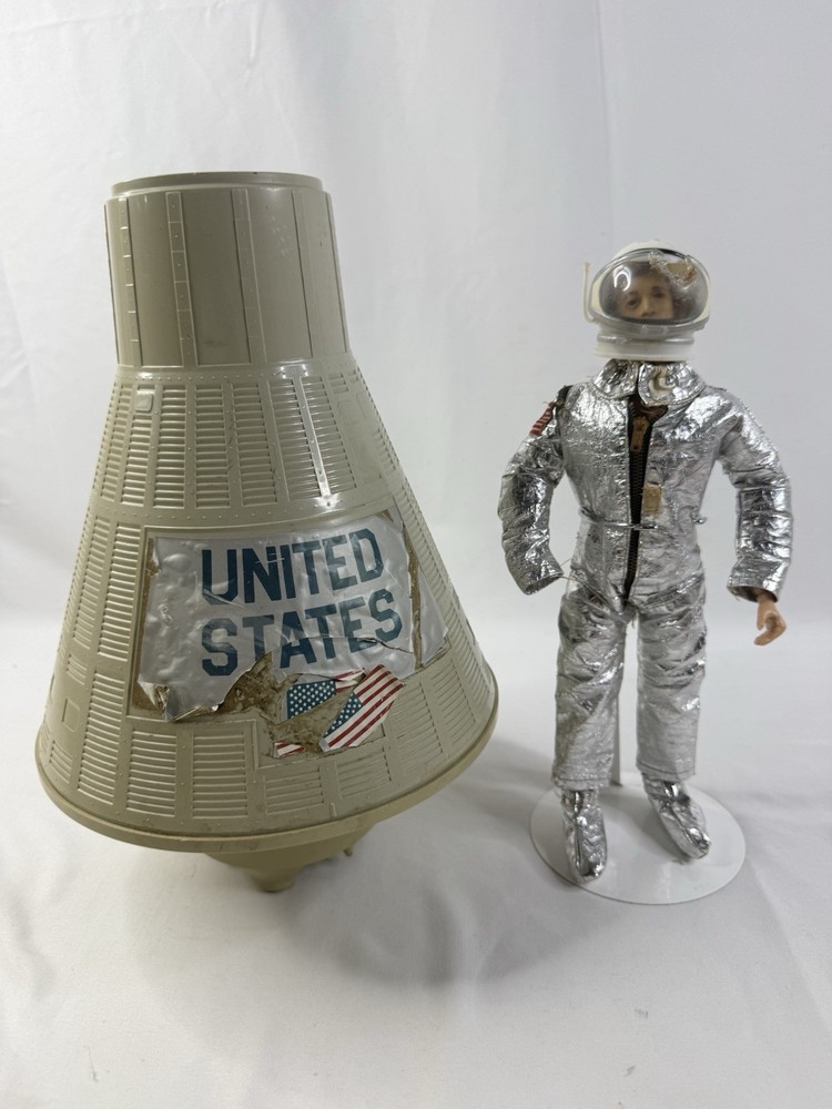 GI Joe 1966 Space Capsule & Astronaut 12″ Figure & Suit, Helmet Vintage No Repro