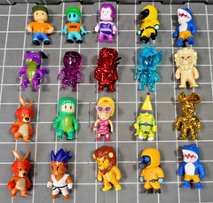 Lot of 20 Stumble Guys Mini Figures Rares Metallic Barbie DIRAMIX
