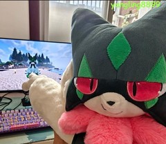 Refined 80cm Stuffed Meowscarada Plush Doll Game Toy Collect Decor Gift Handmade