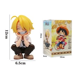 13cm One Piece Anime Figure – Q Version Smiling Car Ornament Desktop Decoration