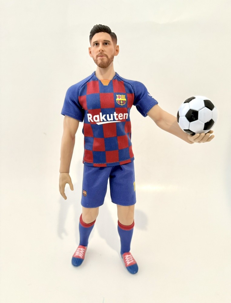 Lionel Messi OOAK Soccer Barcelona INSPIRED 12” POSABLE Display Collectors DOLL