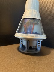 3D Printed Custom Stand for Vintage Gi Joe Space Capsule-Silver Metallic