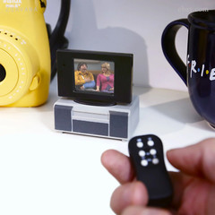 Tiny TV Classics The Big Bang Theory Season 4 Mini TV w/ Remote – Plays Clips!