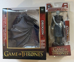 McFarlane Game of Thrones Drogon Deluxe Dragon & Night King Figure Lot NIB