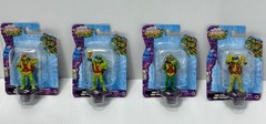 TMNT Tales Mini Figures Cake Topper 4PCs Set Ninja Turtle Retro Rare Toys -NEW!