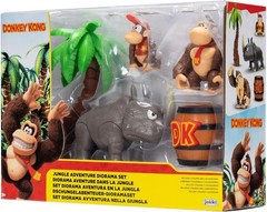Jakks Donkey Kong Jungle Adventure Diorama Set DK DIDDY KONG RAMBI 2.5″ NEW 2026