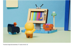 Kakao Friends Desk Mini Photo Brick Figure Choonsik Note Stand Office Organizer