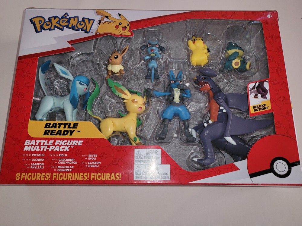 Pokemon Battle Ready Figure Pack Of 8 with movable parts Ages 4+ Jazwares Llc
