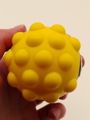 Pokemon Nintendo Knobby Silicone Yellow Pokeball Stress Ball, Fidget Ball