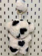 NEW Custom Made Monsters Cream Black Hearts PANDA BEAR Rainbow Plush Doll