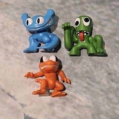 Rainbow Friends Figure Lot of 7 Blue Green Orange Cyan Red Roblox Collectibles