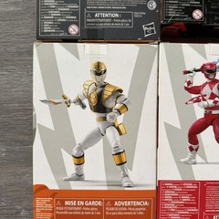 Power Rangers Lightning Collection Lot – MMPR Red, White & 2x Black Rangers