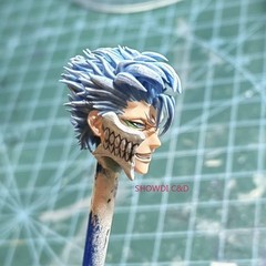 1/12 BLEACH Grimmjow Head Carving For 6″ Romankey VTOYS SHF Figure Body