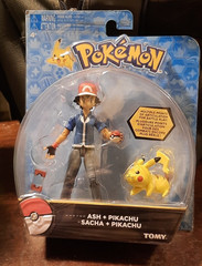 Pokemon Ash Ketchum and Pikachu Figures Tomy 2017 VERY RARE SEALED