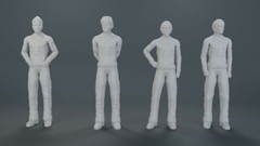 THE MONKEES 1:24 4 Figure Set Peter Davey Micky Mike 3D Printed Seated or Stand
