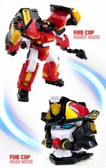 Miniforce Super Cops FIRE COP Red Police Fireman Transforming Robot Head Badge