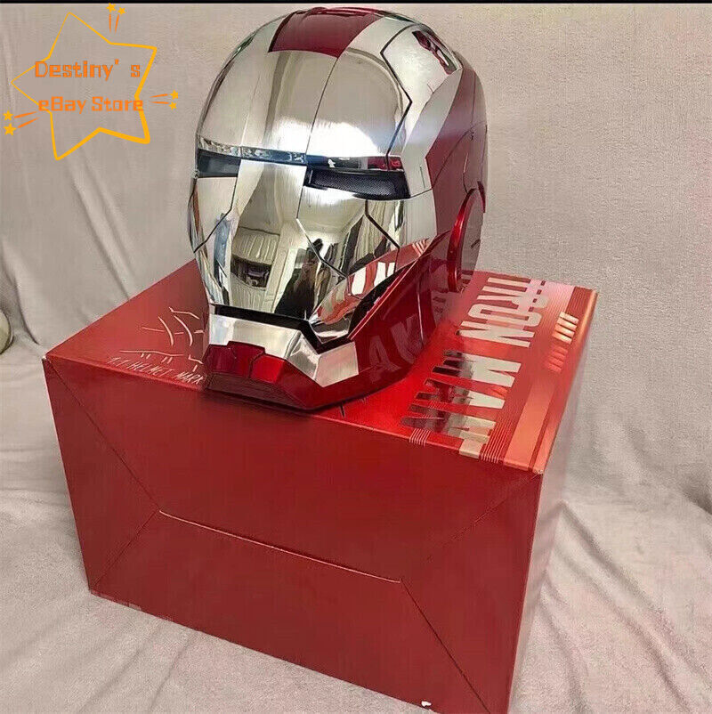 Cosplay AUTOKING Iron Man MK5 1:1 Wearable Voice-control Mask Helmet Halloween
