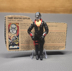 Hasbro G.I. Joe Destro Action Figure w/ File Card Black/Silver/Red Plastic