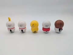 Bandai Tippies The Peanuts Snoopy Toys Spins Tips & Stays Standing Set of 10