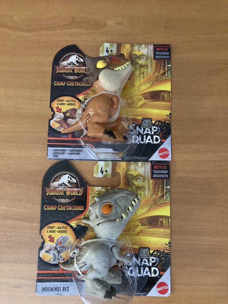INDOMINUS REX Carnotaurus Toro Jurassic World SNAP SQUAD Cretaceous Mini B Toy