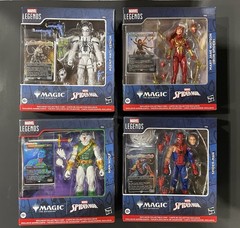 Marvel Legends Magic the Gathering SPIDER-MAN 6″ Hasbro Figure Set of 4 -NIB