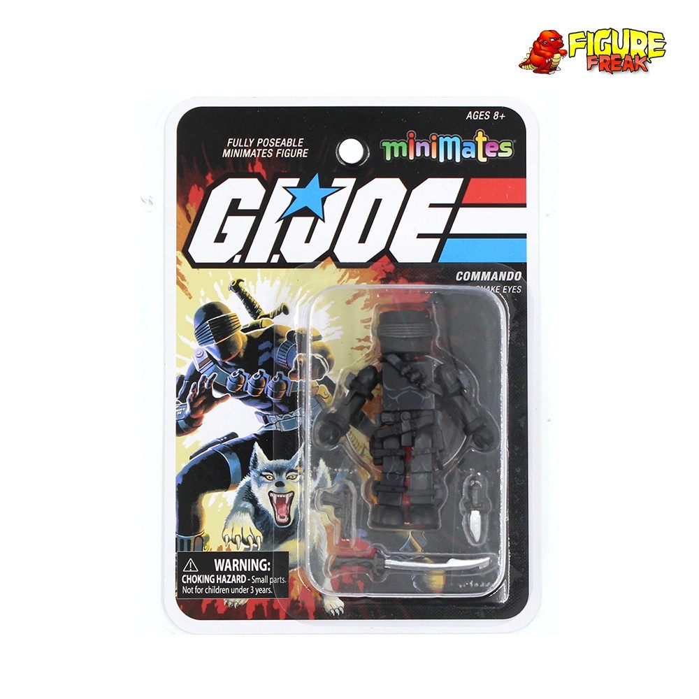 GI Joe Minimates Series 1 Commando Snake Eyes (Sealed Card)