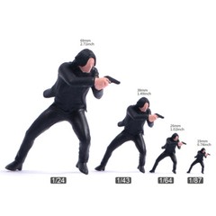 1/24 1/43 1/64 1/87 John Wick Killer Scene Prop Miniature Figure For Car Vehicle