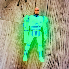 RoboCop Nightfighter Ultra Police Action Figure Blaster Kenner 1989 Glow In Dark