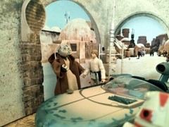 Mos Eisely Spaceport Speeders Custom Backdrop Tatooine Star Wars Hasbro Kenner
