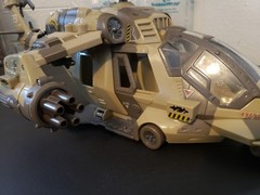 GI Joe Night Attack Chopper Helicopter Desert Camo 2002 Hasbro WORKS *READ*