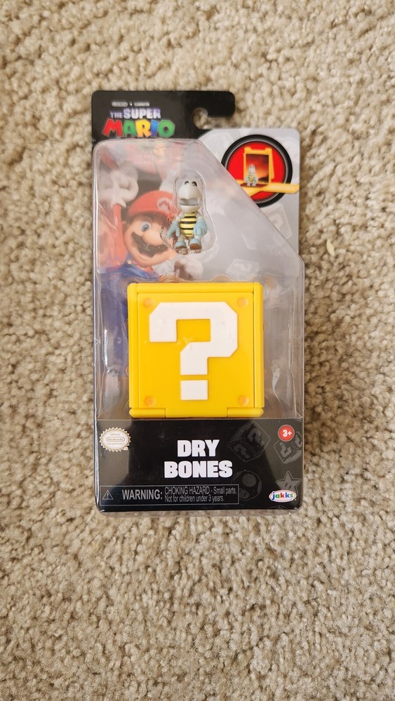 Jakks Pacific Super Mario Bros Movie Dry Bones 1.25 in Mini Figure BRAND NEW