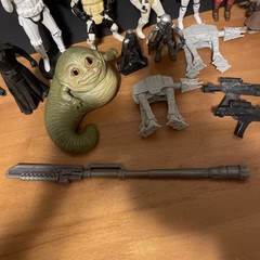 VTG Star Wars Lot Figures & Misc Star Wars Weapons Metal Plastic PVC Rubber GUC